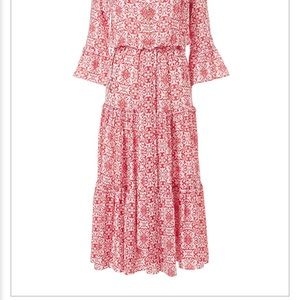 MELISSA ODABASH SKYE AMALFI RED LONG DRESS